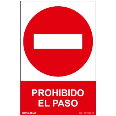 Señal Prohibido Paso