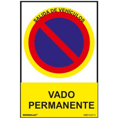 Señal Vado Permanente Señal Vado Permanente