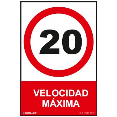 Señal Velocidad Máxima 20 Señal Velocidad Máxima 20